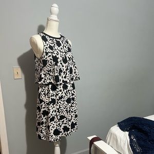 black and white cocktail dress